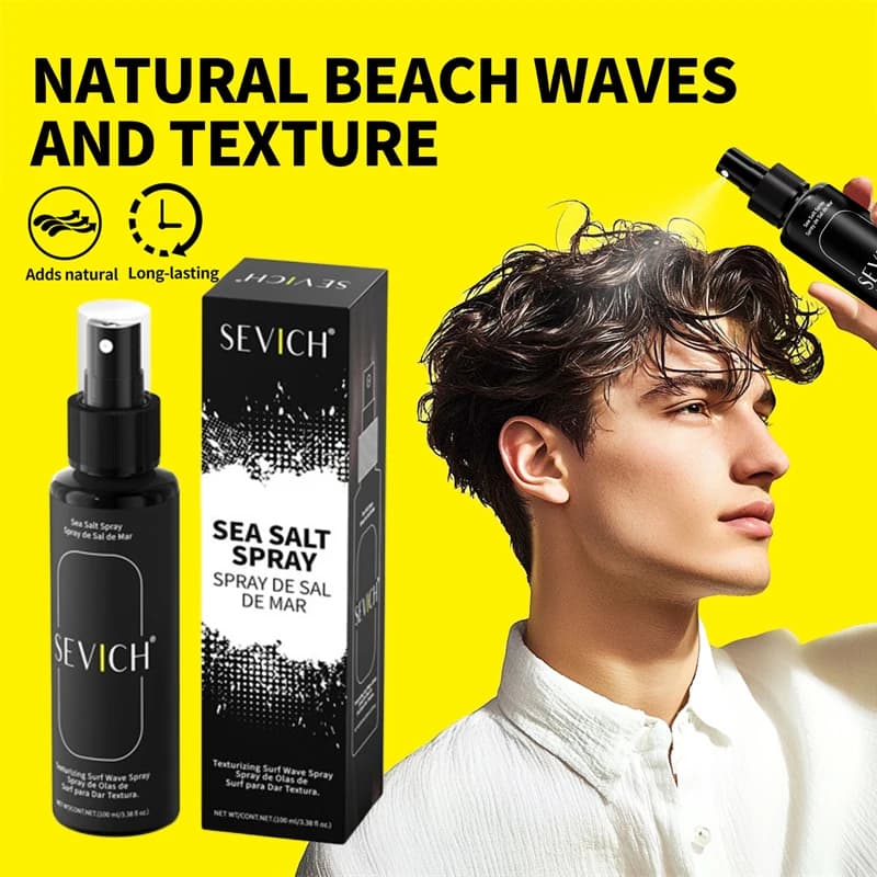 men's natural sea salt hair spray bottle — image 1