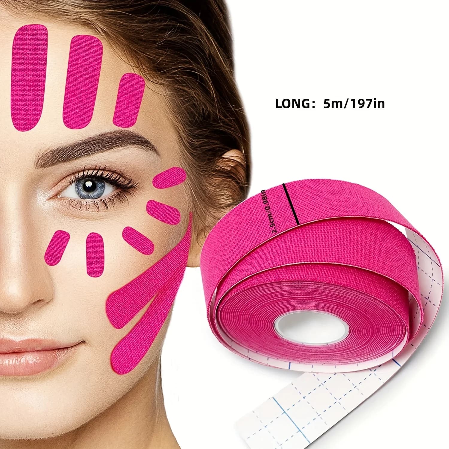 Reusable elastic face lift tape for jawline and neck — image 4