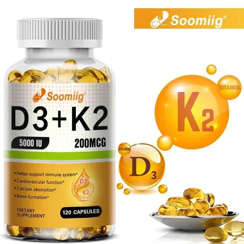 Vitamin D3 5000 IU & Vitamin K2 MK‑7 200 µg Capsules