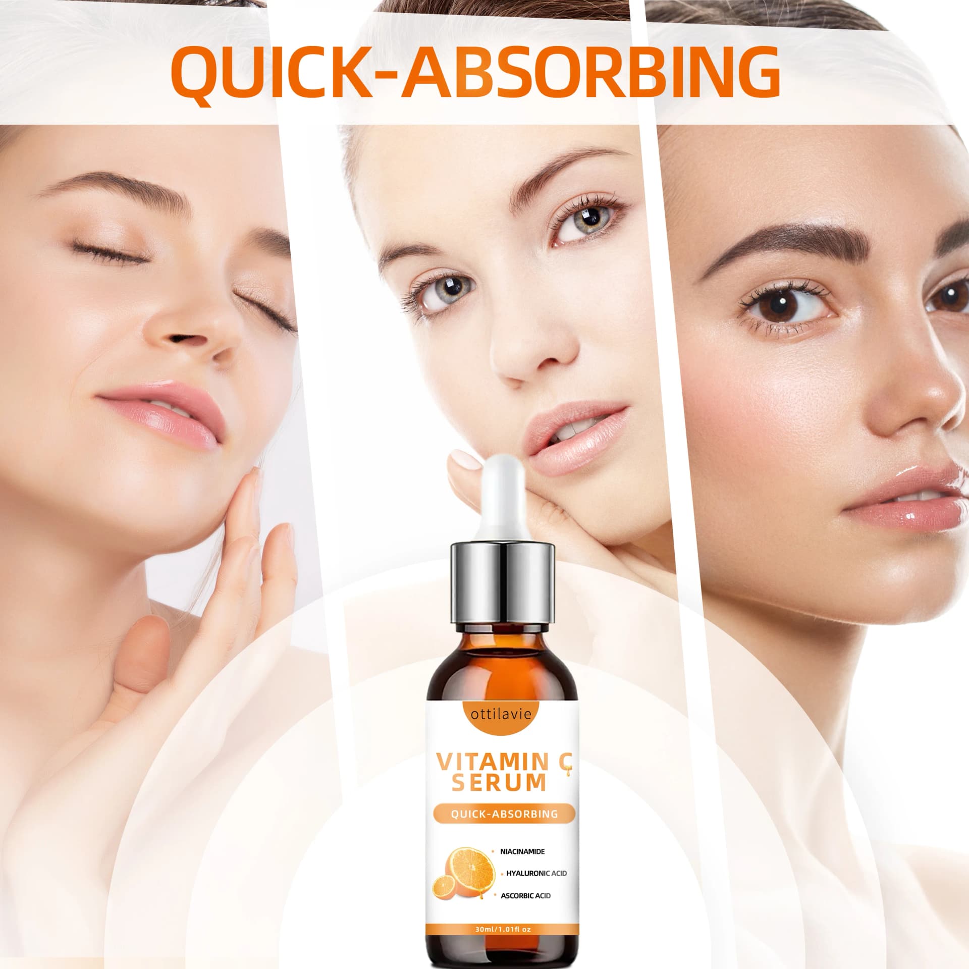 Vitamin C serum bottle with hyaluronic acid — image 3