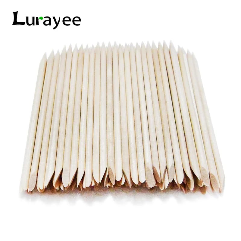 orange wood cuticle pusher sticks — image 1