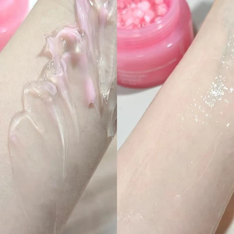 Pink collagen capsule cream with niacinamide in a jar — image 4
