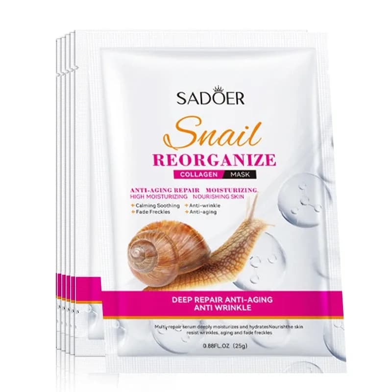 Sadoer snail collagen facial mask set — image 1