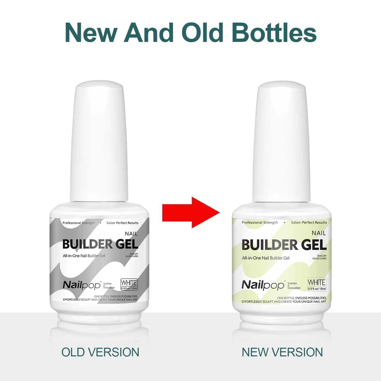 builder nail gel set with four colors in bottles — image 6