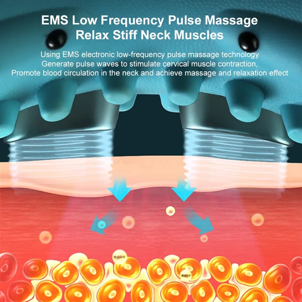 electric neck stretcher with EMS pulse traction pillow — image 3