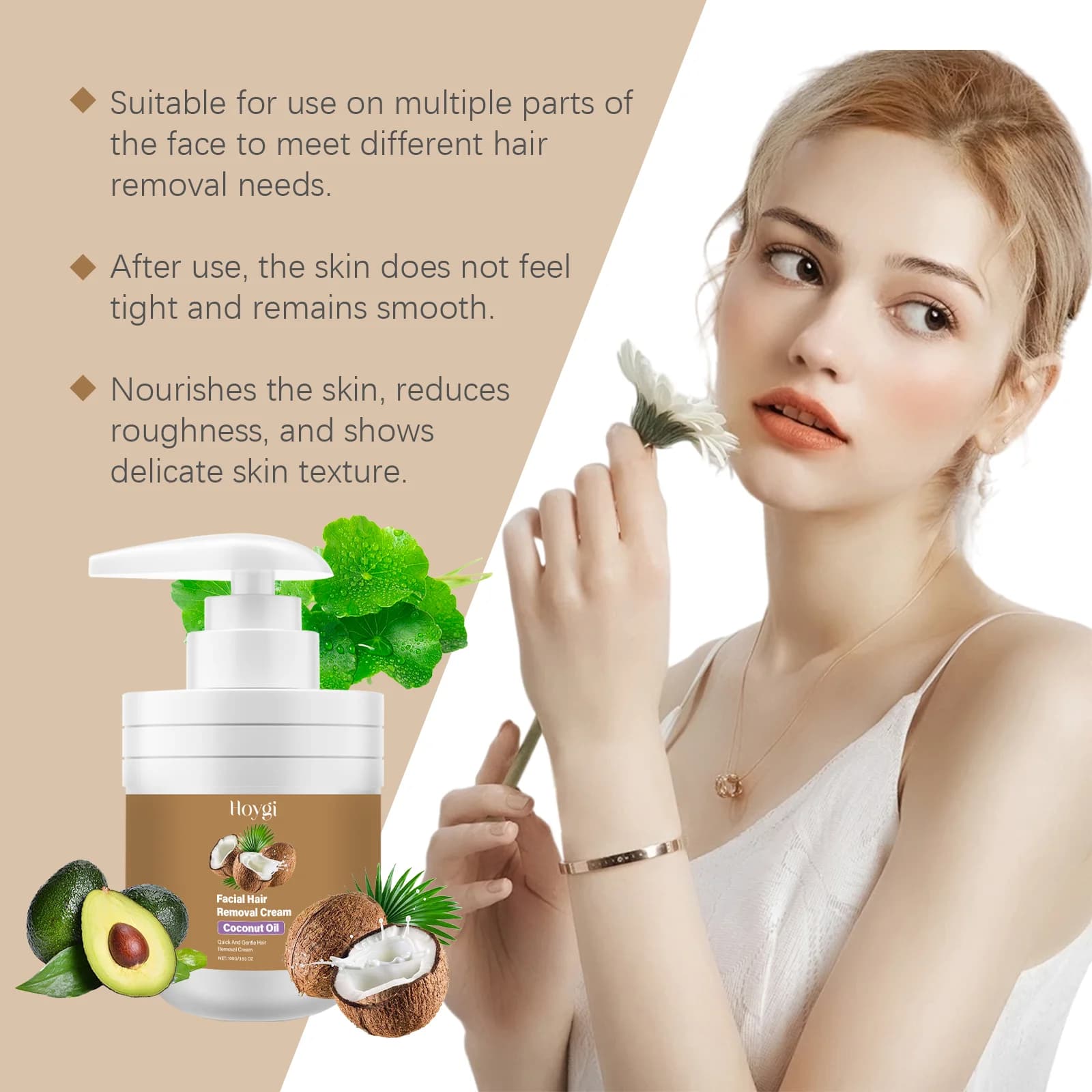 coconut hair removal cream tube — image 6