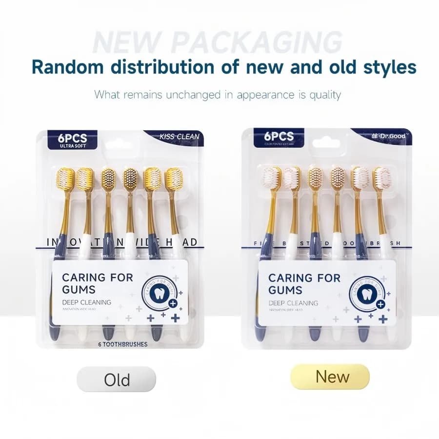 soft bristle wide-head adult toothbrush — image 6