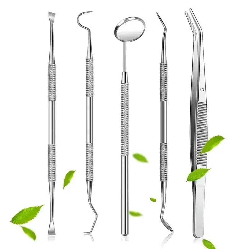 stainless steel dental oral care tool set — image 4