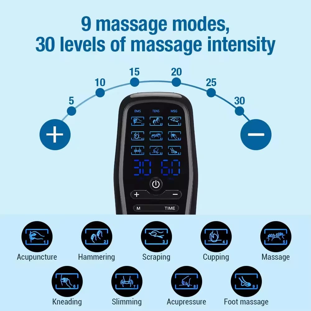 hand holding compact TENS muscle stimulator — image 3