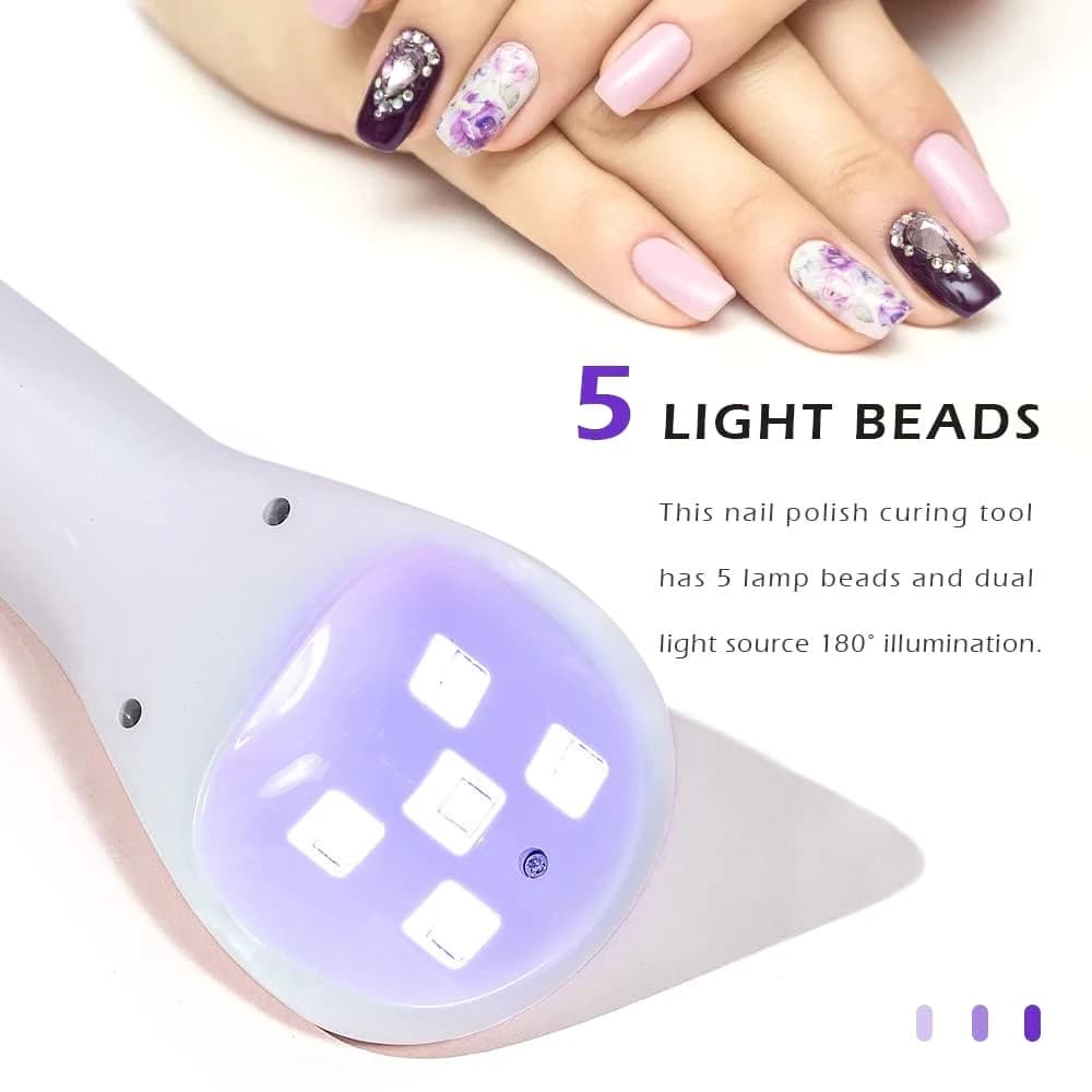 handheld rechargeable UV LED nail dryer lamp — image 4