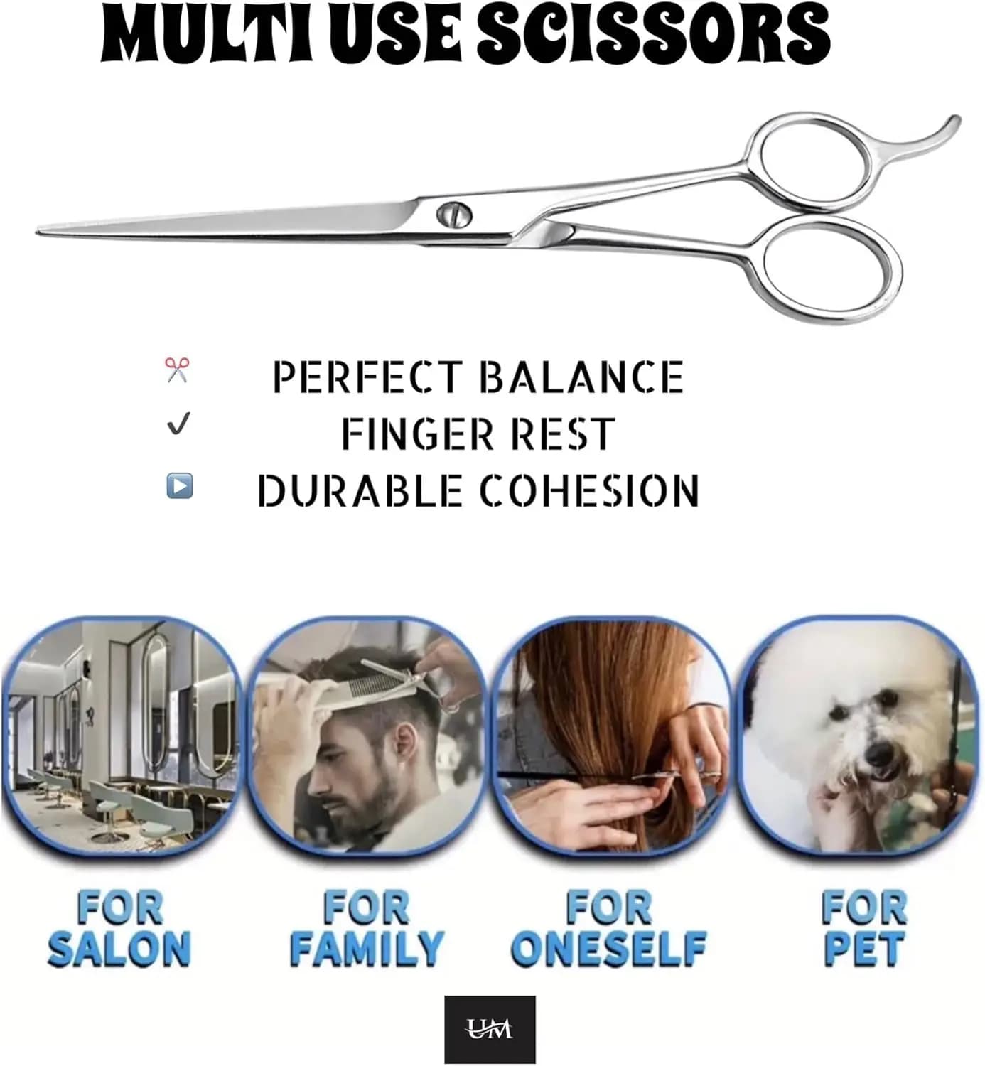 stainless steel hair cutting shears — image 5