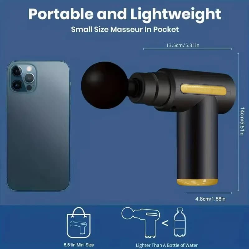 Portable Handheld Fascia Gun USB Charging Tapping Massager for