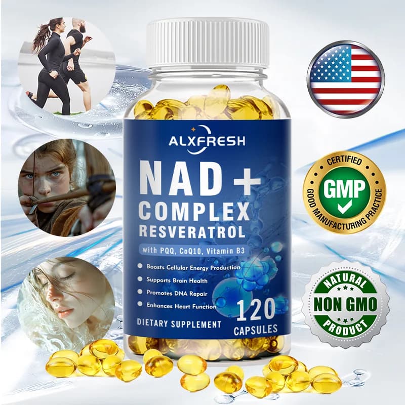 bottles of extra strength NAD supplement with resveratrol and coq10 — image 1