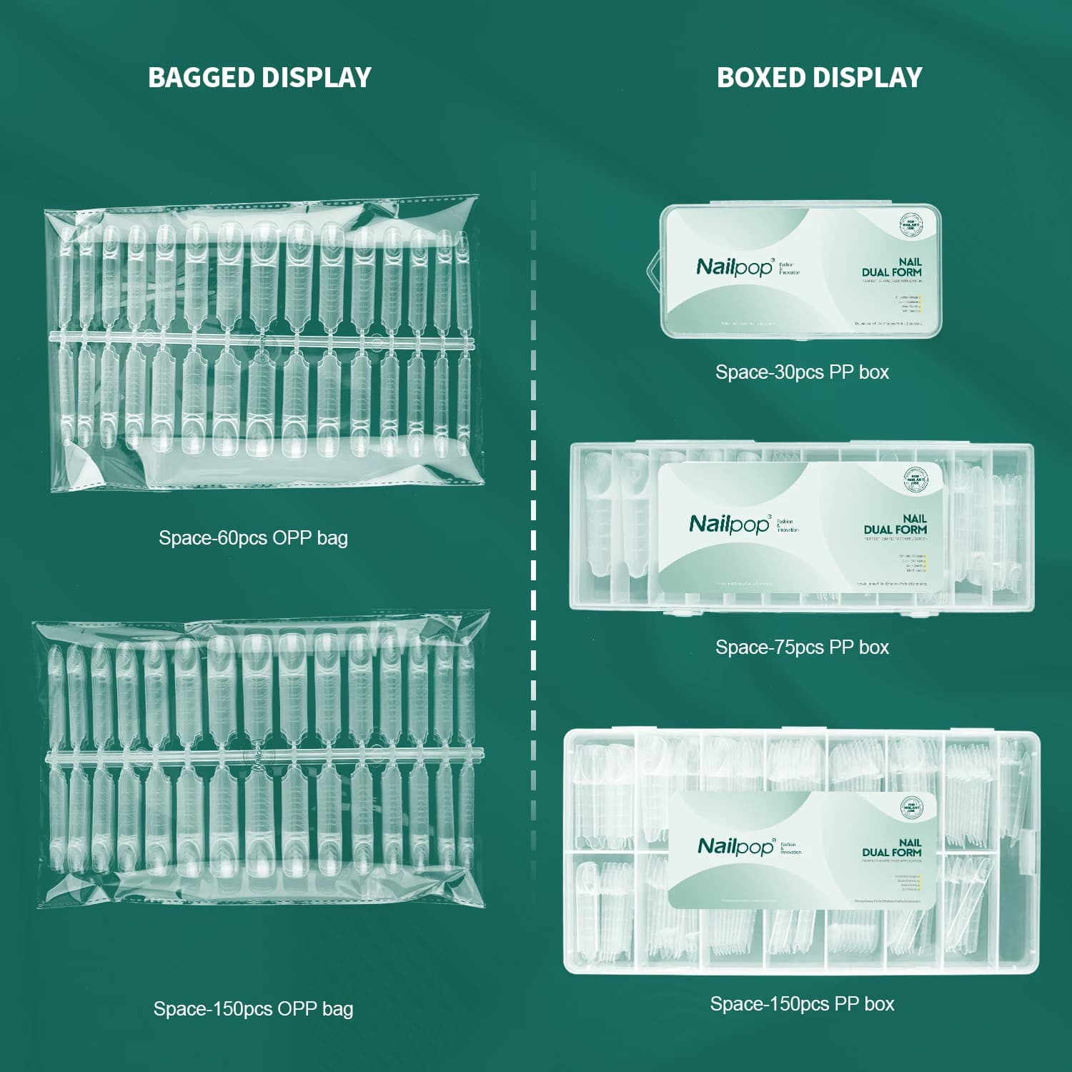 clear reusable dual nail forms for French tip extensions — image 6