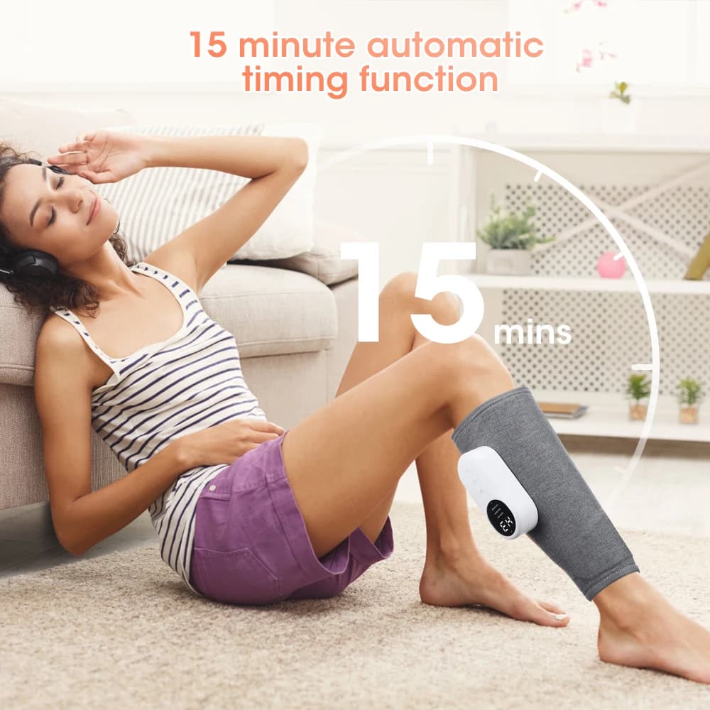 Rechargeable 360° calf massager with air compression pads — image 6