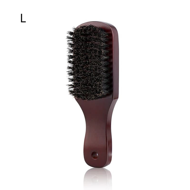 Wooden-handled boar bristle beard and moustache brush — image 7