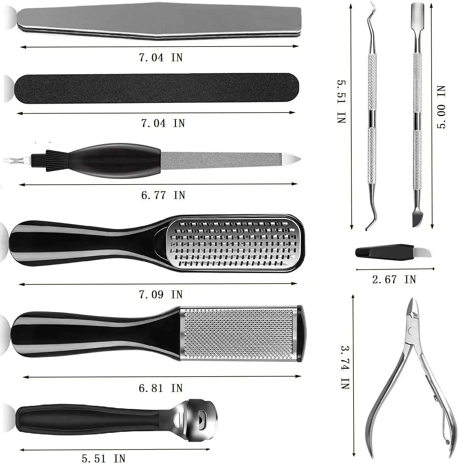 Stainless steel pedicure tool set — image 6