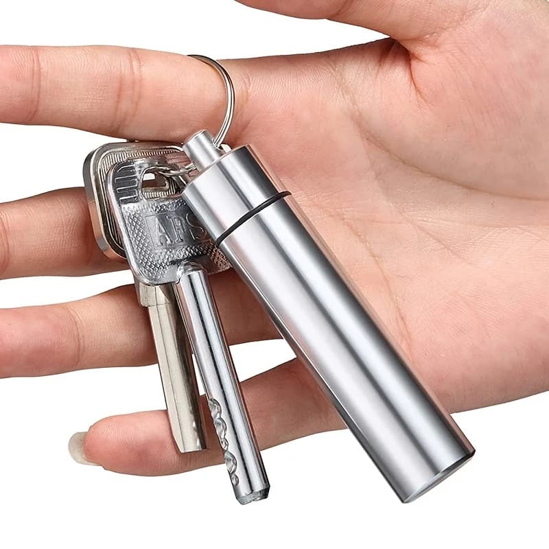 stainless steel toothpick pocket set with keychain holder — image 6