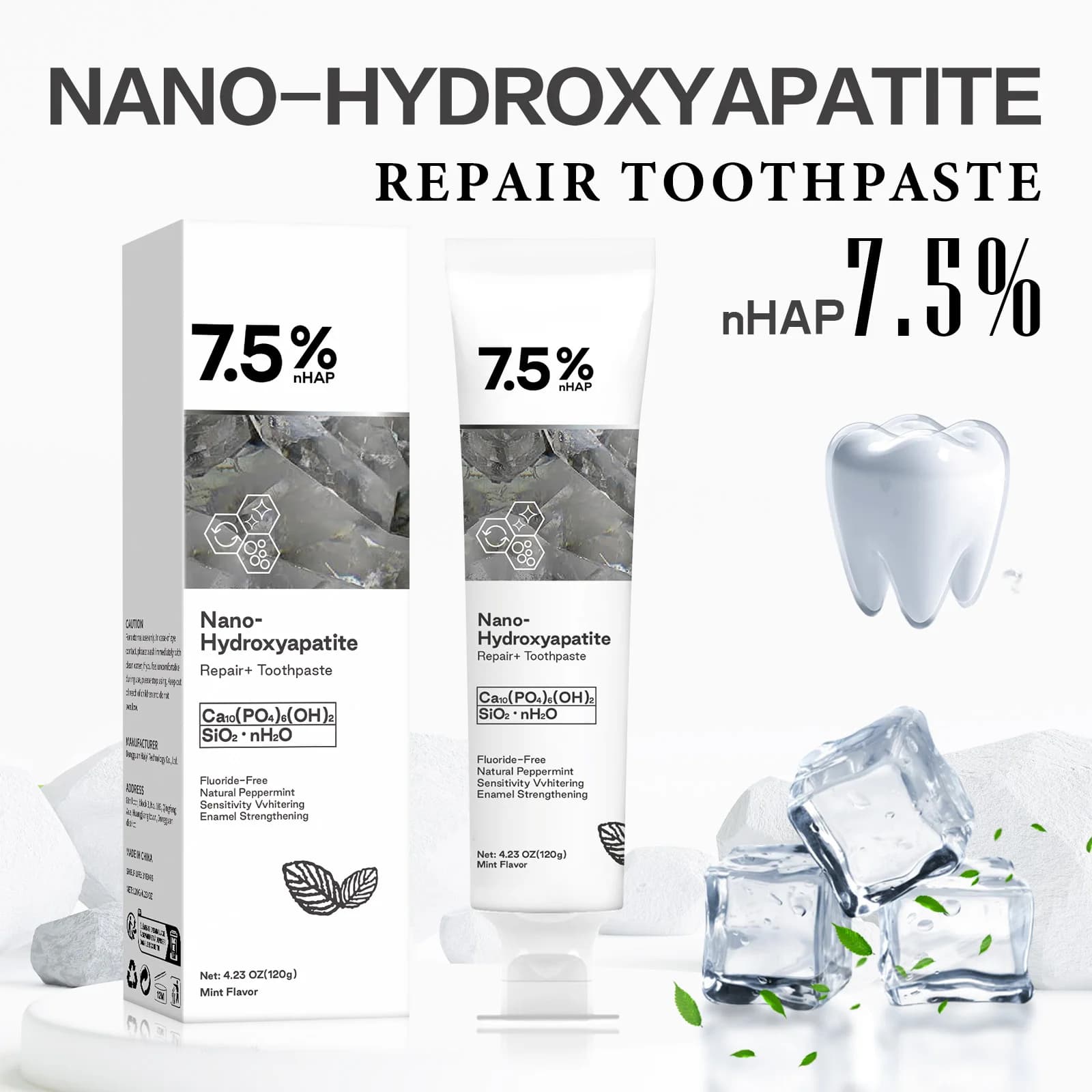 Nano Hydroxyapatite Toothpaste – Removes Coffee & Tea Stains