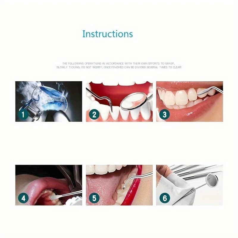 Stainless steel dental cleaning kit with interdental cleaners and toothpicks — image 6