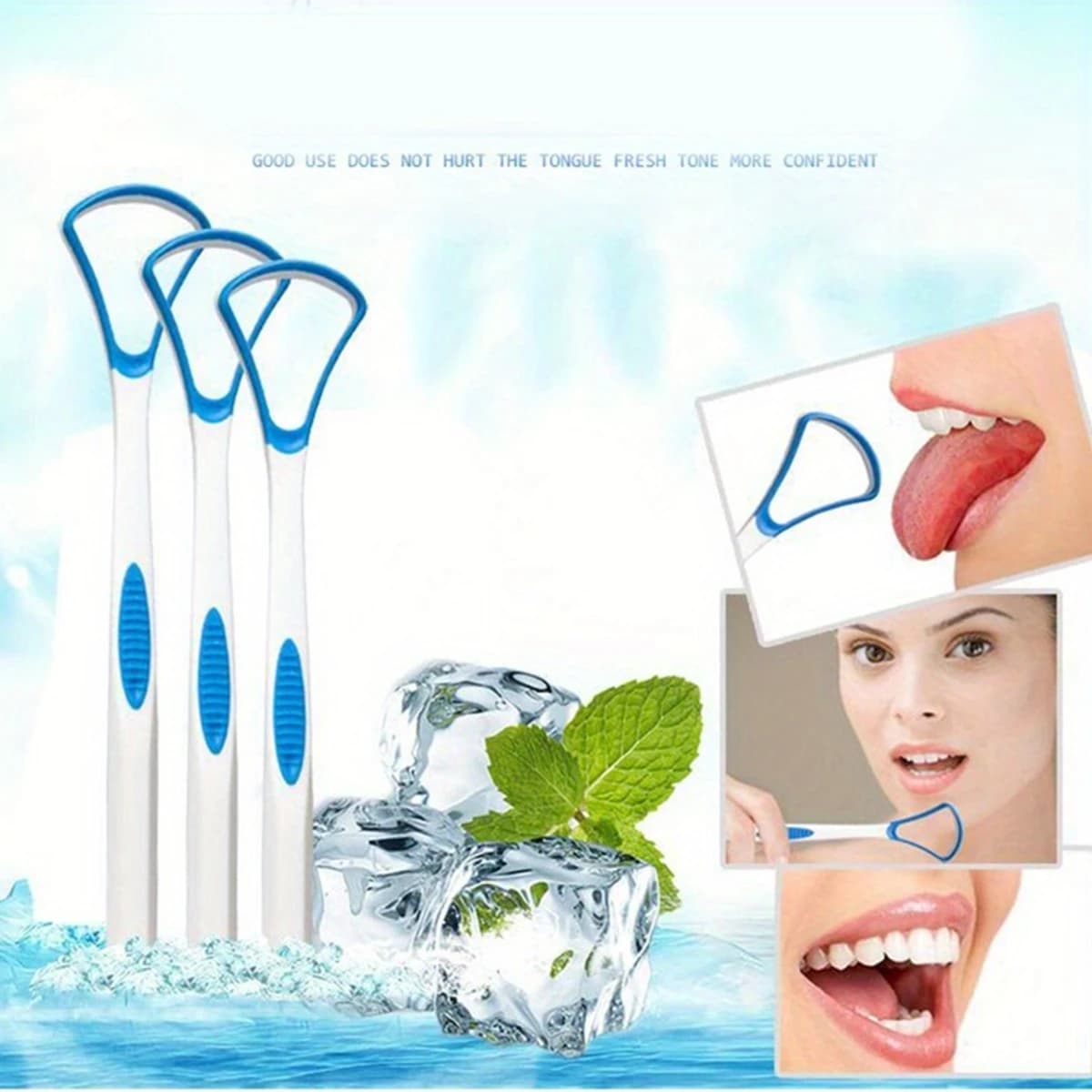tongue scraper oral cleaner brush — image 4