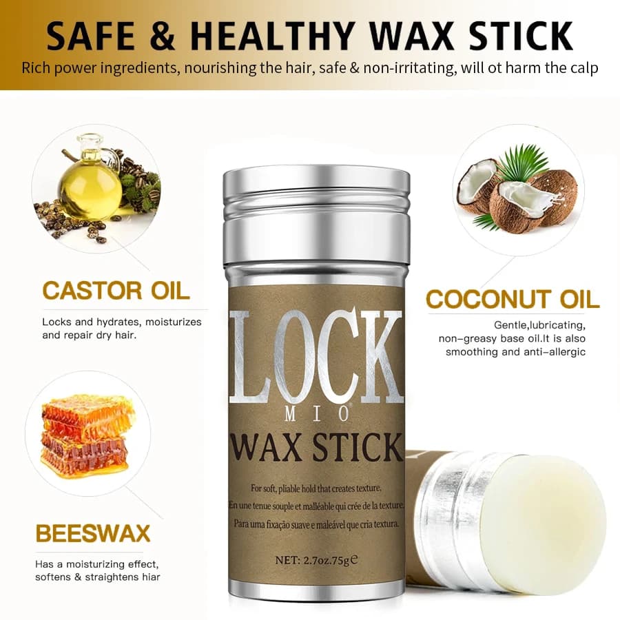 wax stick with natural coconut oil for hair edge control — image 2