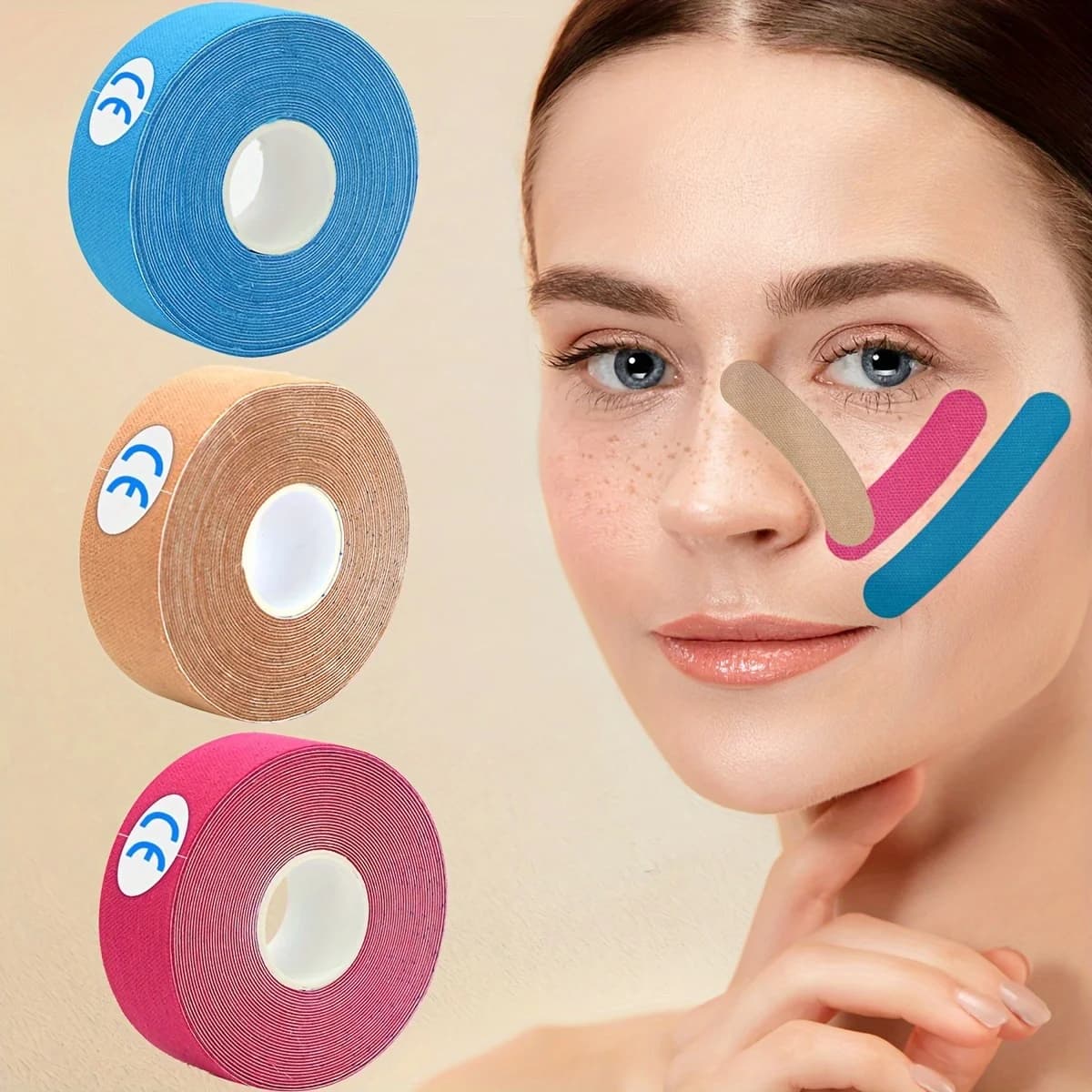 Reusable Elastic Face Lift Tape for Jawline, Neck & Chin