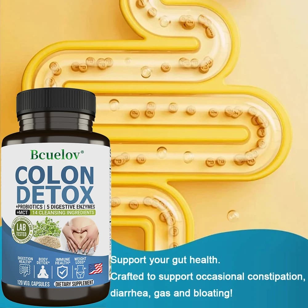 colon cleanser supplement bottle with probiotics — image 2