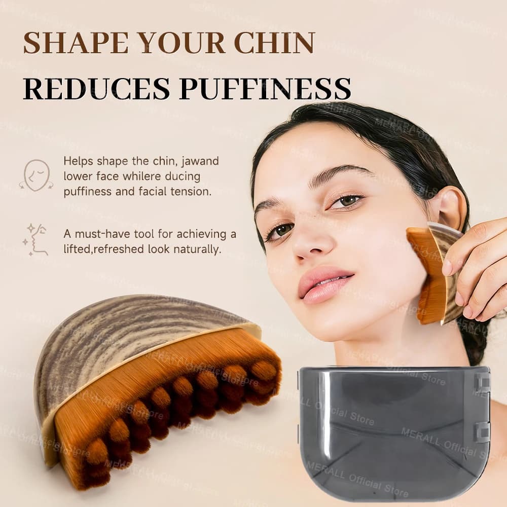 Facial brush and contoured gua sha set in travel box — image 6