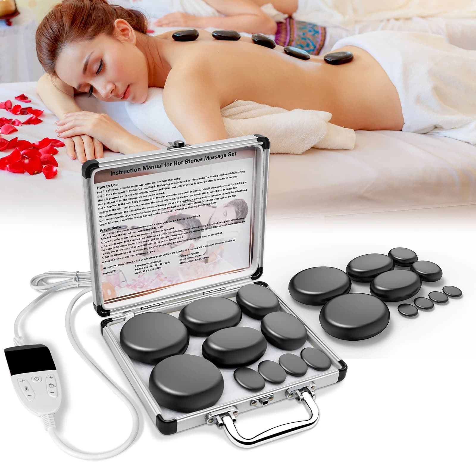 Adjustable Hot Stone Massage Set