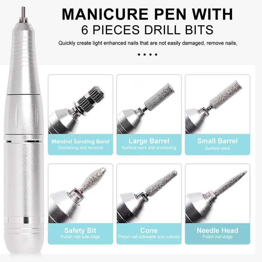 Rechargeable electric nail file with high‑speed motor — image 3