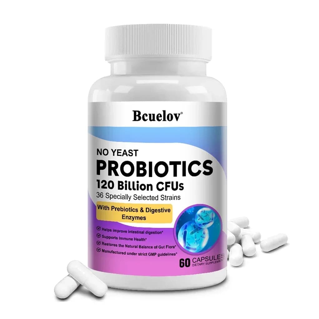 bottle of probiotic capsules with label showing 120 billion CFU — image 8