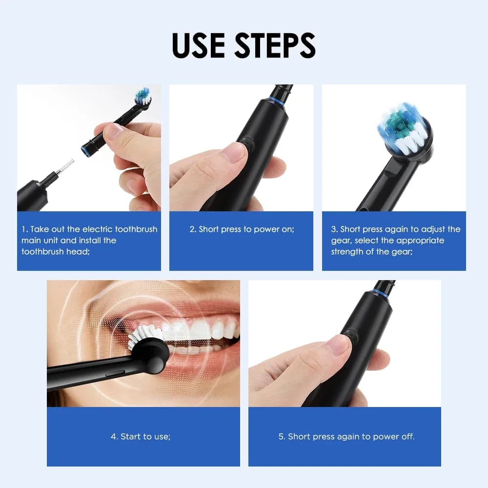 waterproof rechargeable sonic electric toothbrush — image 6