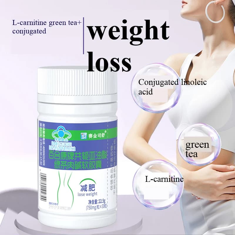 bottle of conjugated linoleic acid and green tea slimming supplement — image 3