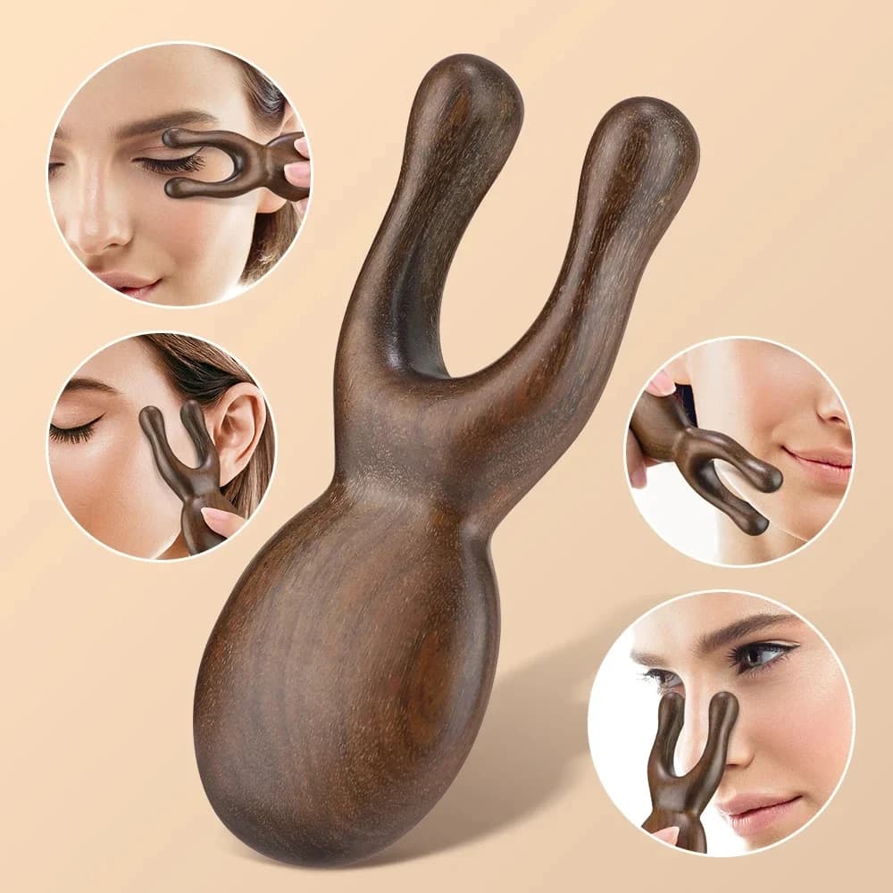 Wooden Gua Sha facial massager tool — image 5