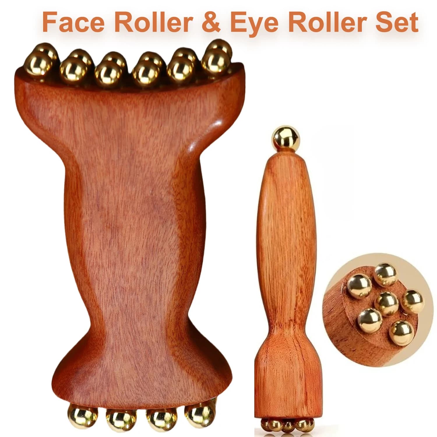 Copper wood facial lymphatic massager — image 7