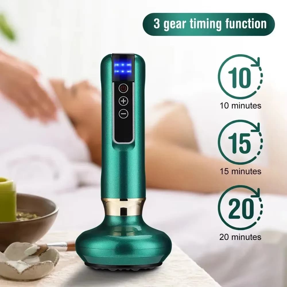 electric gua sha massager with vacuum suction cups — image 3