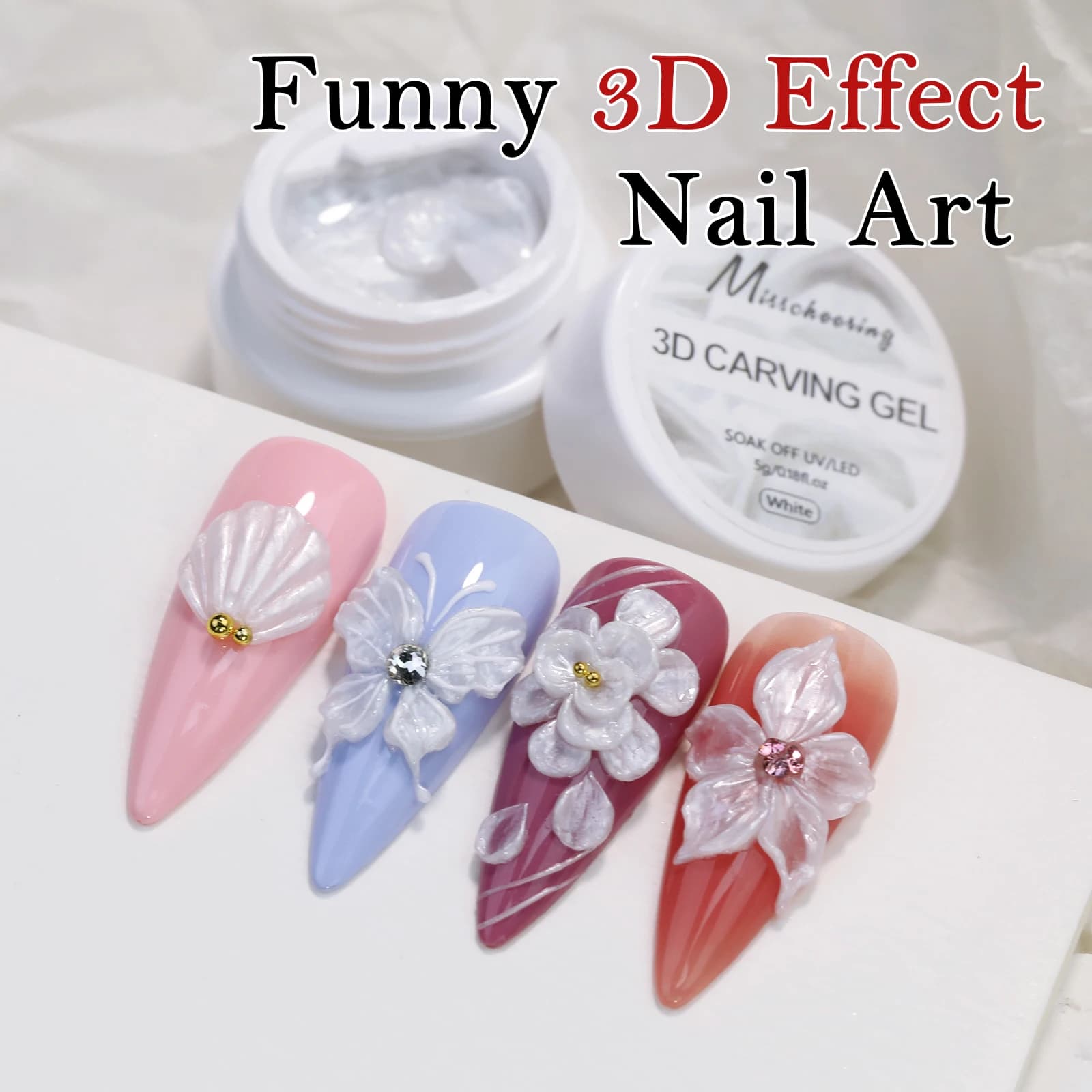 white non-stick gel nail polish bottle 5ml — image 4