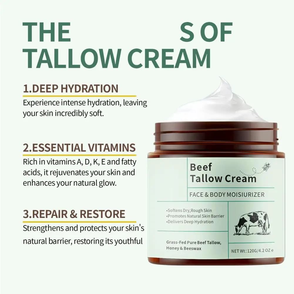 beef tallow honey moisturizer cream jar — image 4