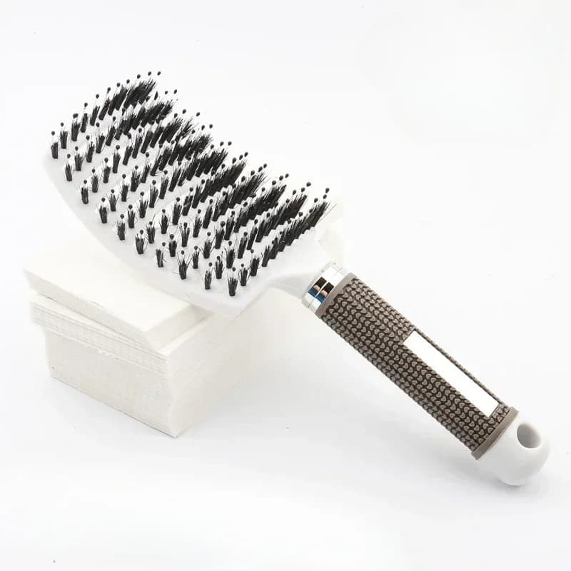 Fluffy scalp massage detangling brush for wet curly hair — image 7