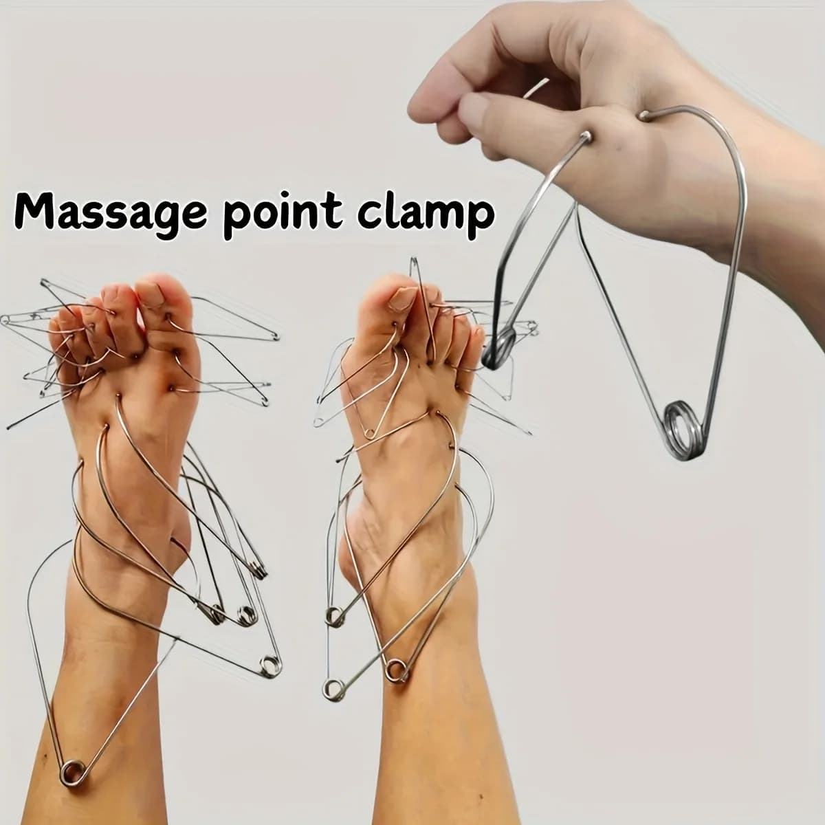 Metal Acupressure Massage Clamps – Hand & Foot Reflexology (10 pcs)