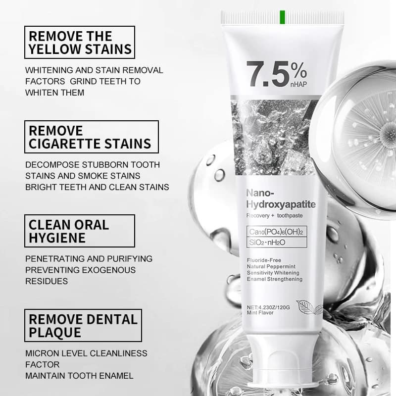 hydroxyapatite probiotic whitening toothpaste tube — image 3