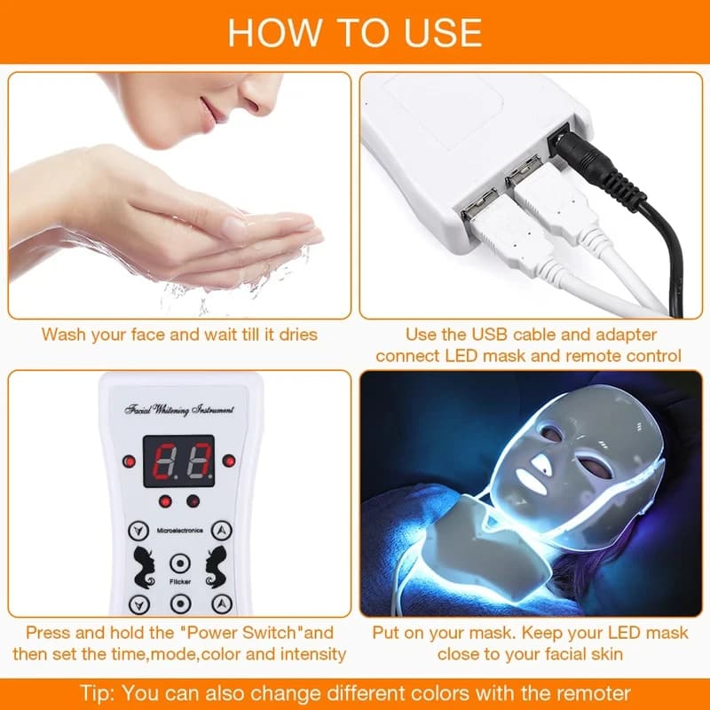 remote control for LED facial mask — image 5