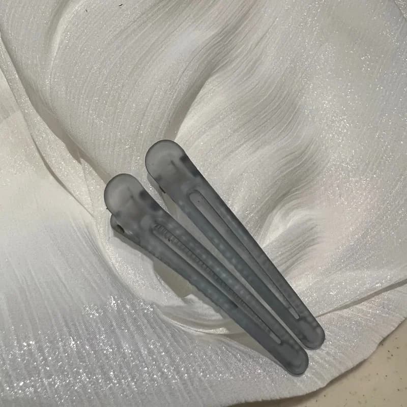 colorful frosted duckbill hairpin pair — image 7