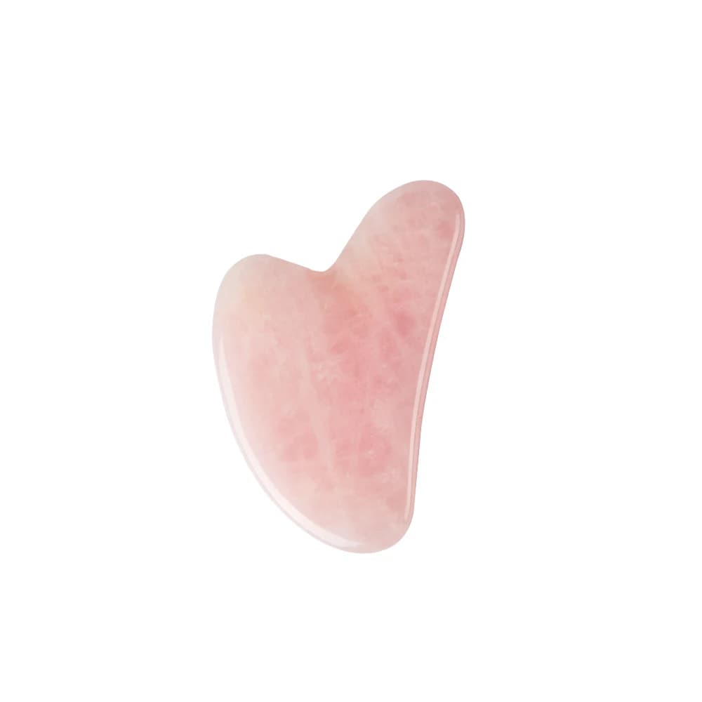 Rose quartz gua sha facial massage tool — image 8