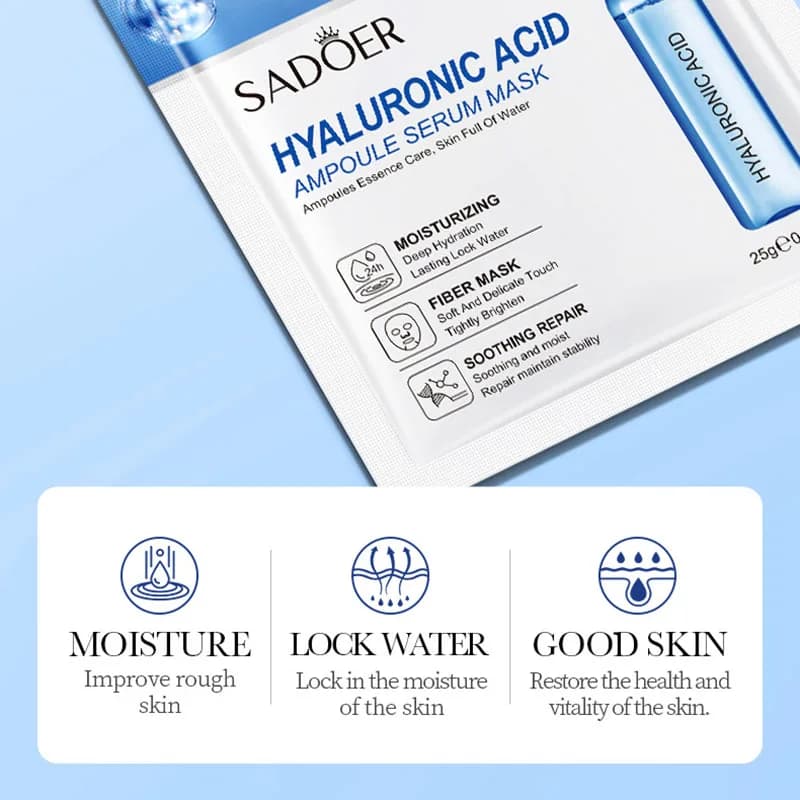 24K gold vitamin C hyaluronic acid facial mask pack — image 3