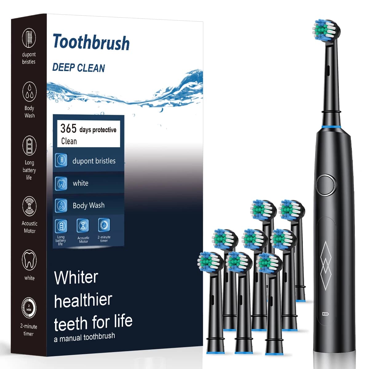 electric toothbrush with soft bristles and automatic cleaning head — image 4