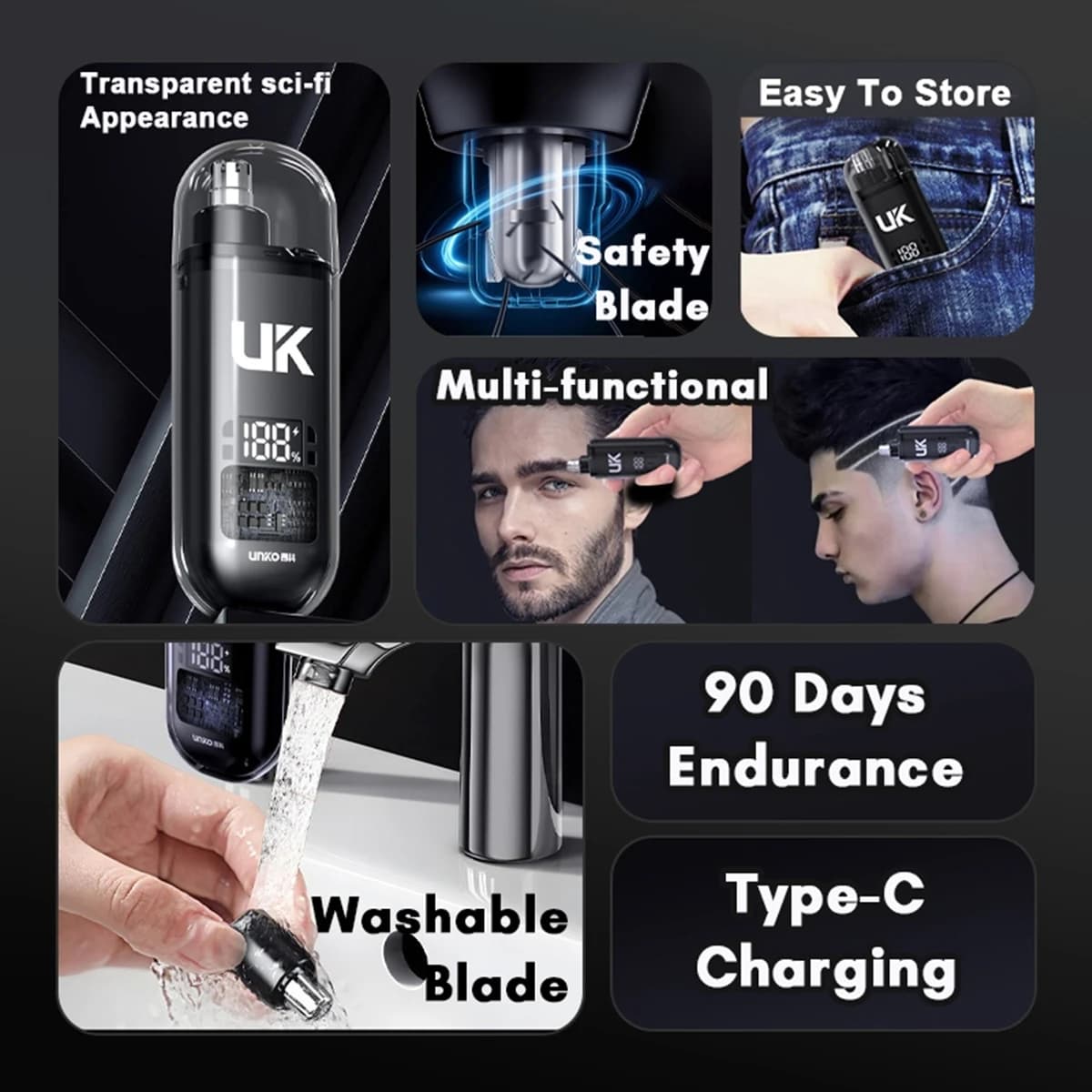 mini pocket electric nose and ear hair trimmer — image 2