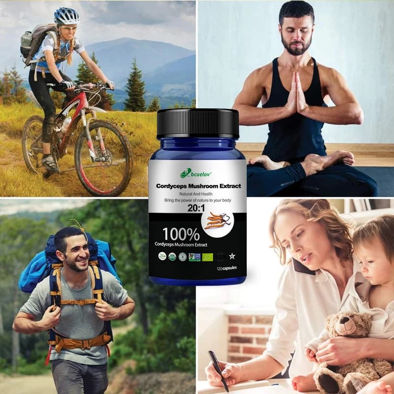 vegetarian cordyceps mushroom extract capsules — image 3