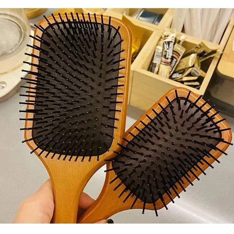 Wooden Scalp Massage Comb for Curly Hair